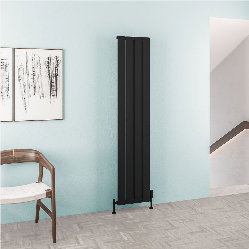 Eastbrook Malmesbury radiator 38x180cm aluminium 1060W zwart mat