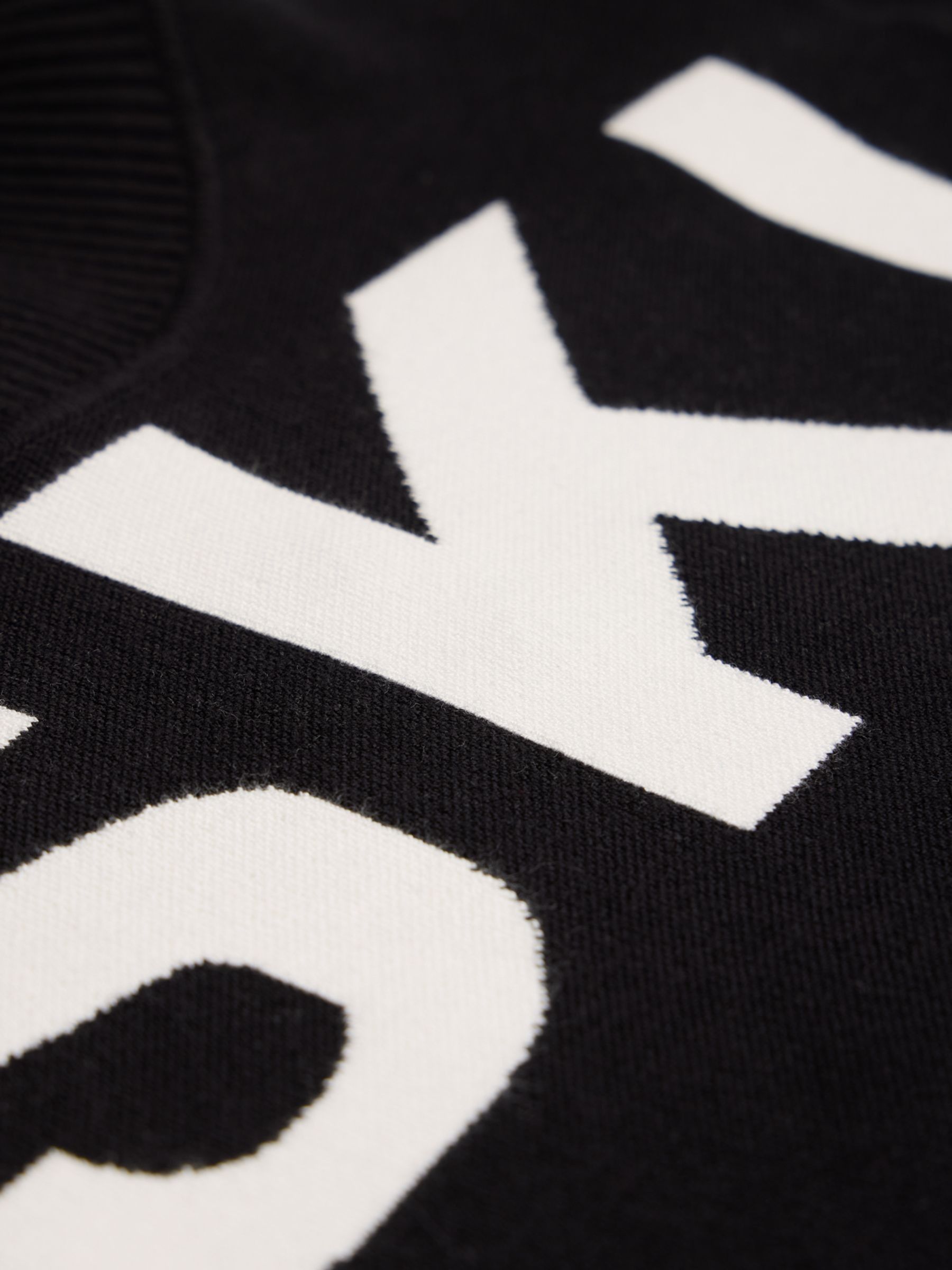 Zwart - The Little Tailor Ski Text Slim Fit Christmas Jumper