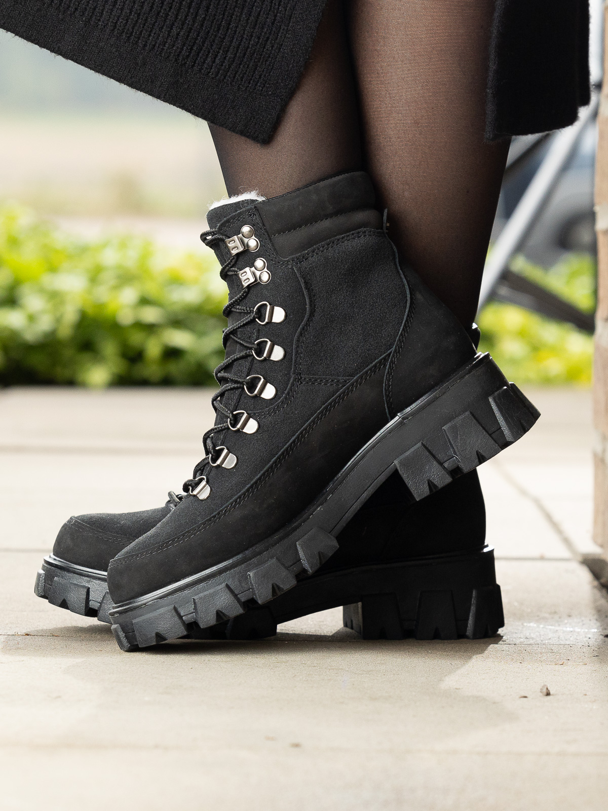 Combat Leather Boot Warm Black - Trapes Sko