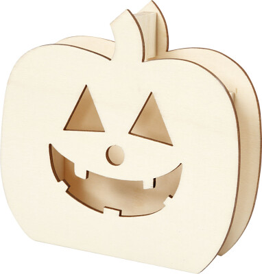 Halloweenfigur - Græskarhoved - H 13 CM - D 3 CM - B 13,5 CM - 1 Stk