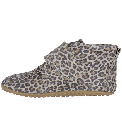 Pom Pom Leder-Krabbelschuhe - Anfänger Klettband Jakobsmuscheln