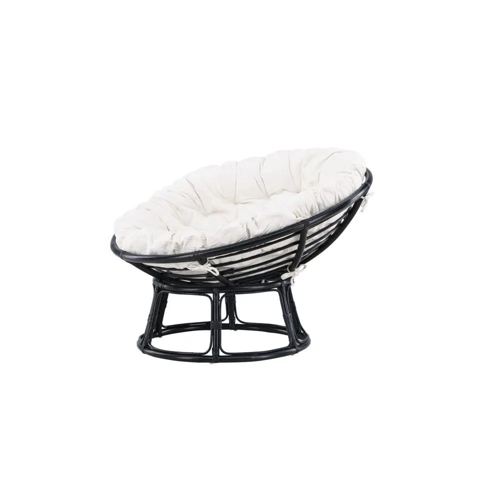 Svea - Ivan loungestoel - zwart- rattan