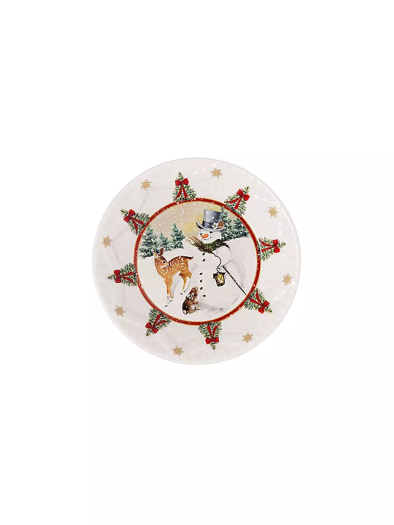 VILLEROY & BOCH Weihnachts Schale Toys Fantasy 24cm Schneemann mit Tieren bunt