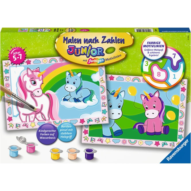 Malen nach Zahlen - Junior - Zauberhafte Einhörner