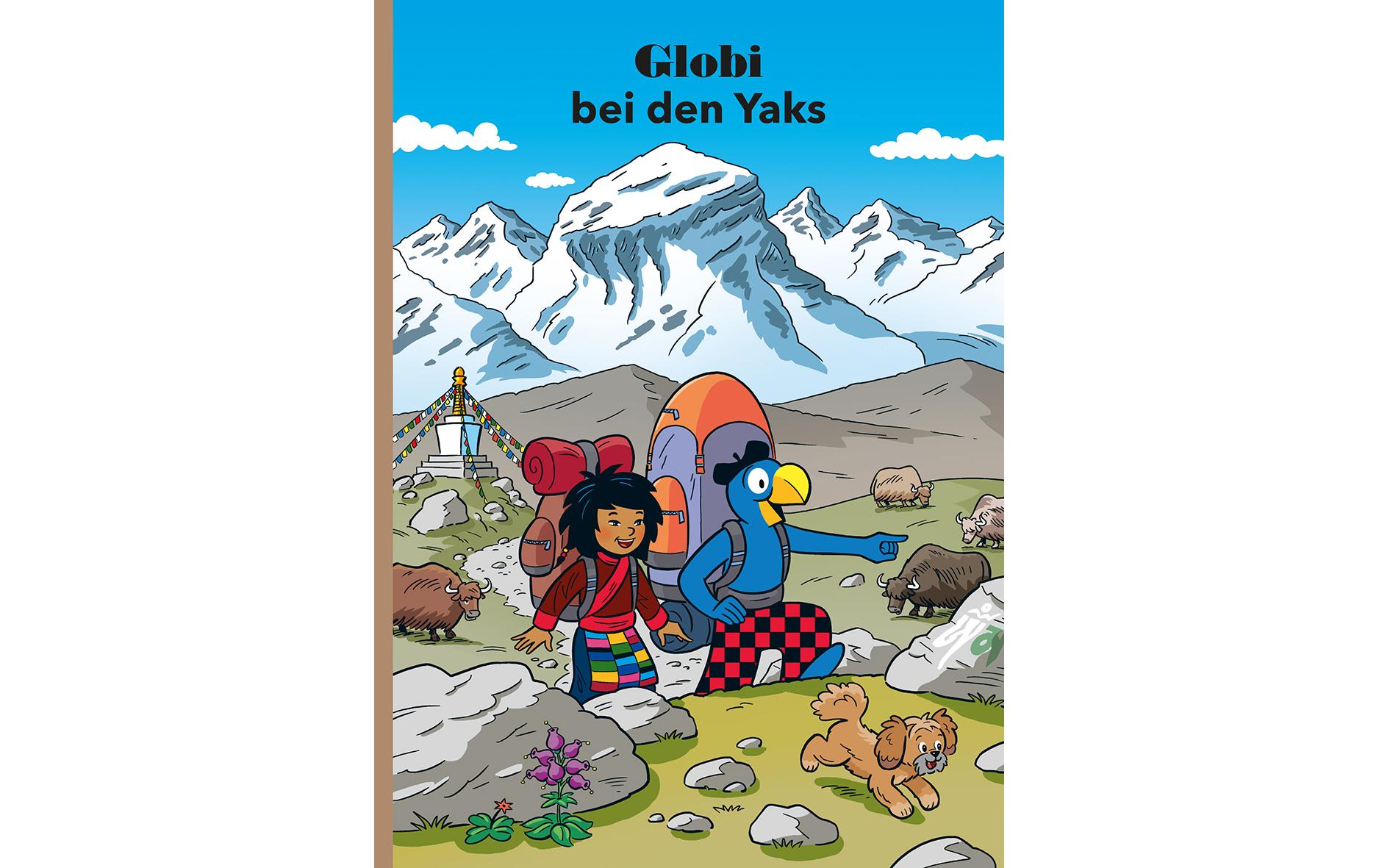 Bilderbuch Globi bei den YaksKinderbuch