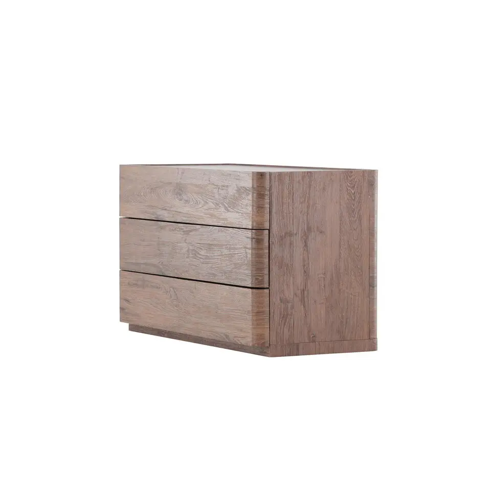 Ladekast 3 Lades - Donkerbruin MDF - 100x48x60cm - Noble
