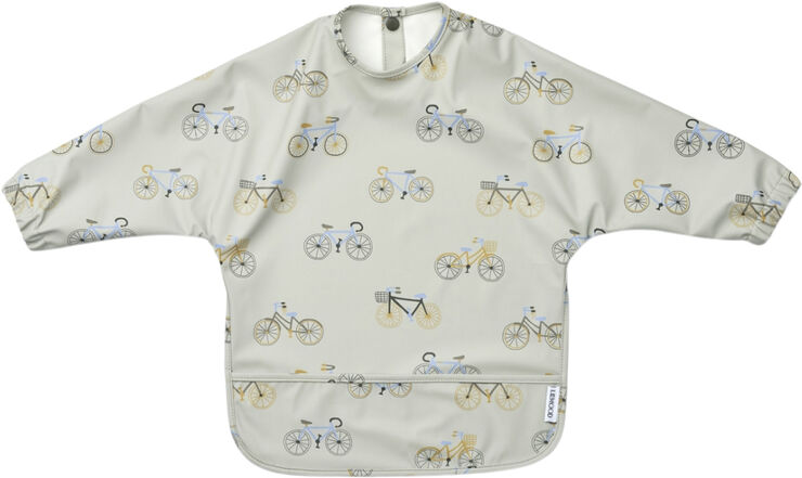 Liewood Merle cape bib Bicycle cloud blue