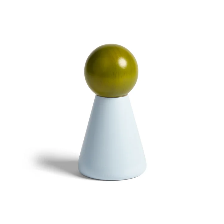 &klevering - Halma Salz- und Pfeffermühle, H 15 cm, hellblau / grün
