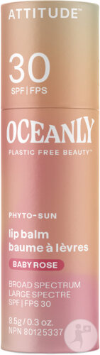 Attitude Oceanly Phyto-Sun Baume À Lèvres IP30 Baby Rose 8,5g