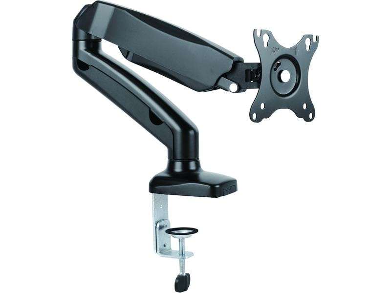 ICY BOX Tischhalterung IB-MS303-T bis 6.5 kg – Schwarz Monitorständer mit Tischhalterung und Kabelmanagement