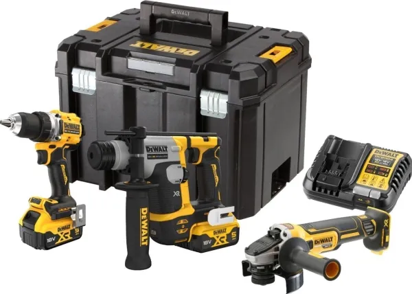 Batteridrevet sæt Combo DCD800 DCH172 DCG405 18V Li-Ion 2x5,0Ah, XR, TSTAK VI, DeWalt [DCK355P2T-QW]