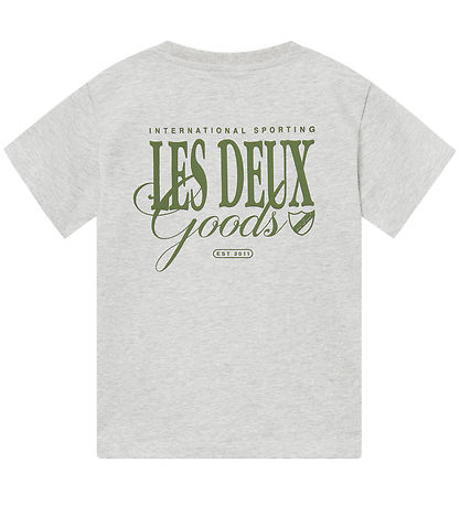 Les Deux T-Shirt - Goods - Snow Melange/Schnittlauch Green
