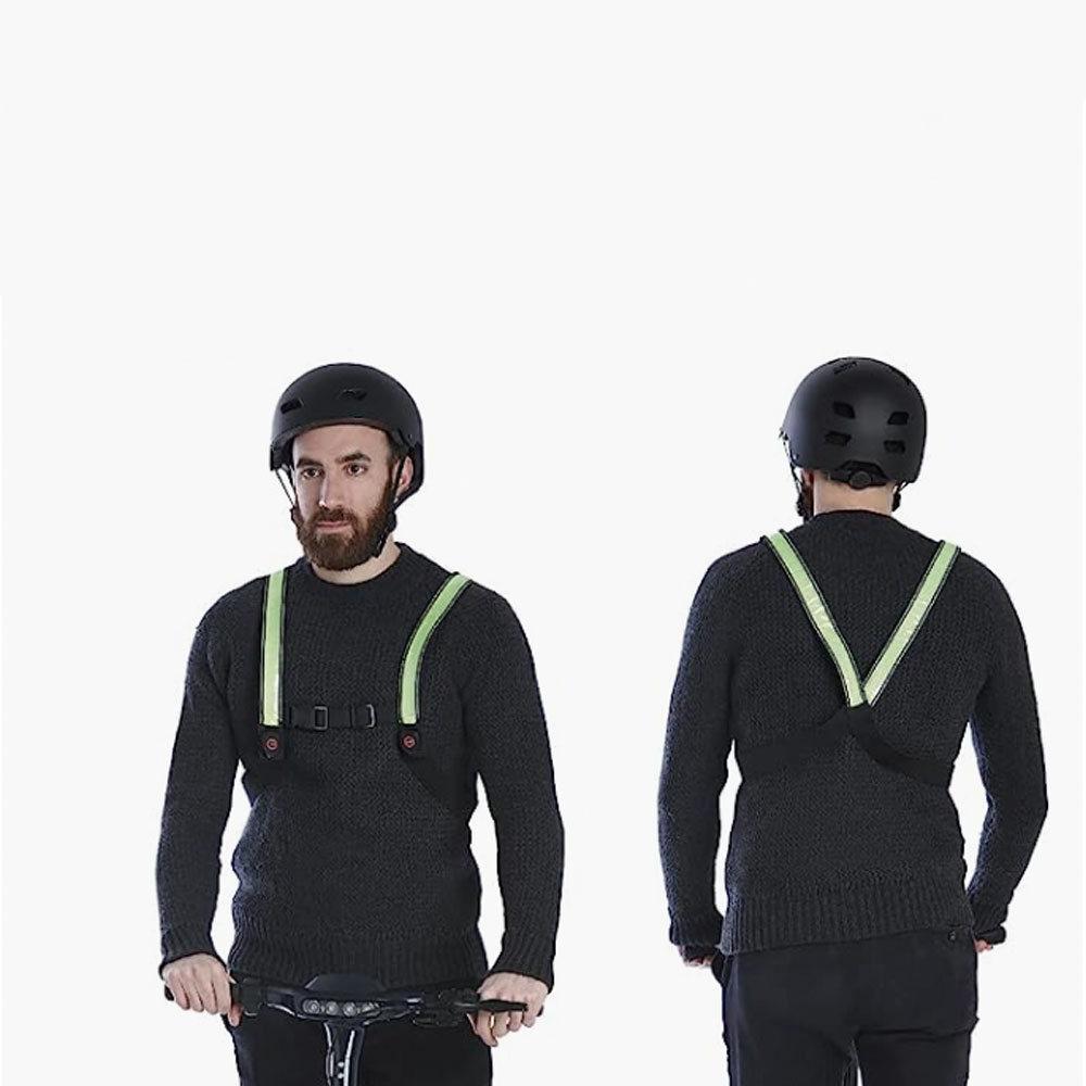 Leuchtende Hosenträger Outdoor LED Weste (NEWMLEDHARNESSK) - Neon Gelb