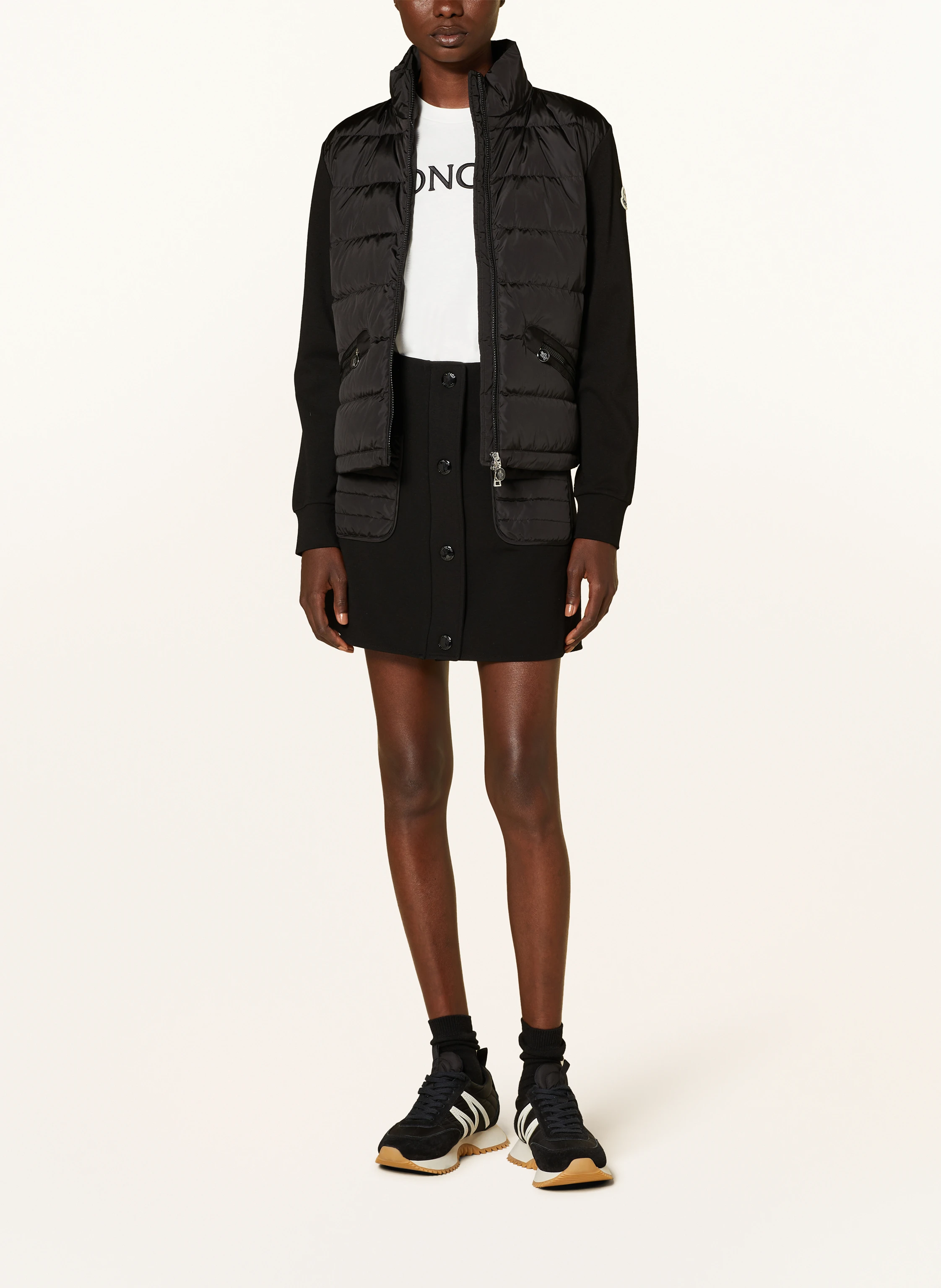 MONCLER Daunenjacke im Materialmix