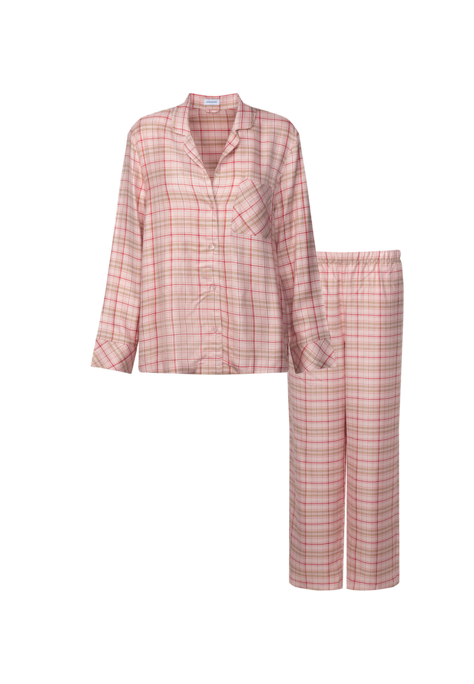 Seidensticker| Damen Pyjama Schwarze Rose