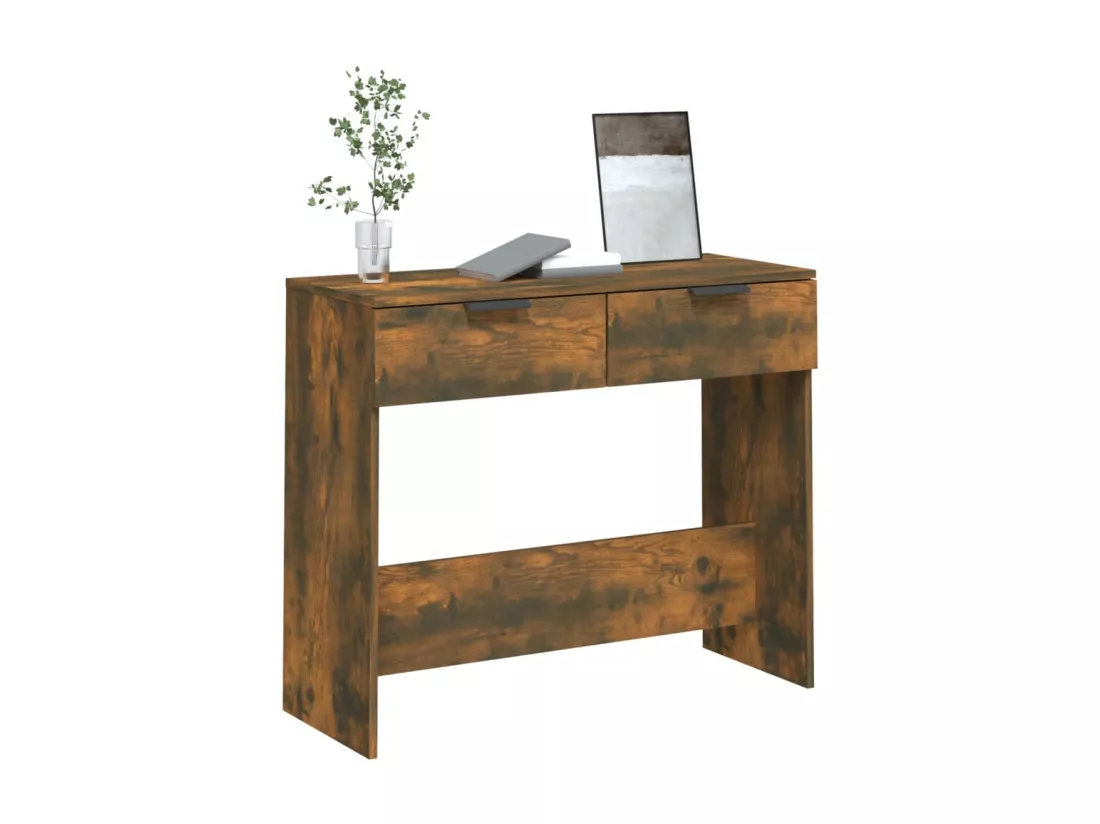 Table console Chêne fumé 90x36x75 cm Bois d'ingénierie