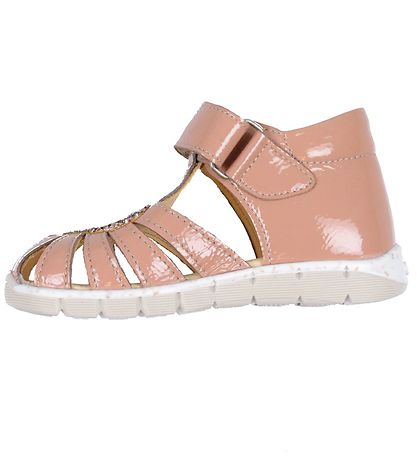 Angulus Begyndersandal - MørkFersken m. Glitter