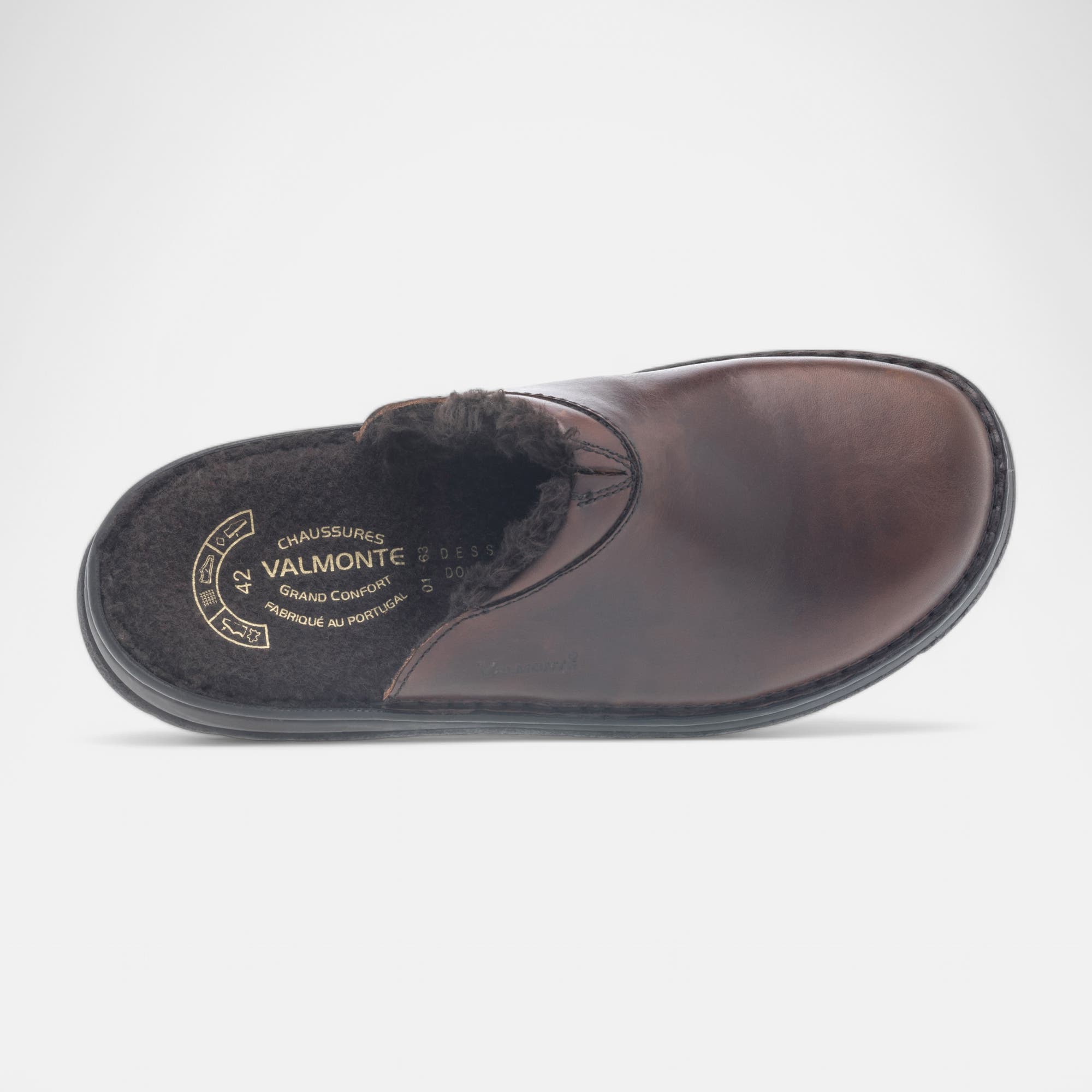 Sabots Homme en cuir cognac