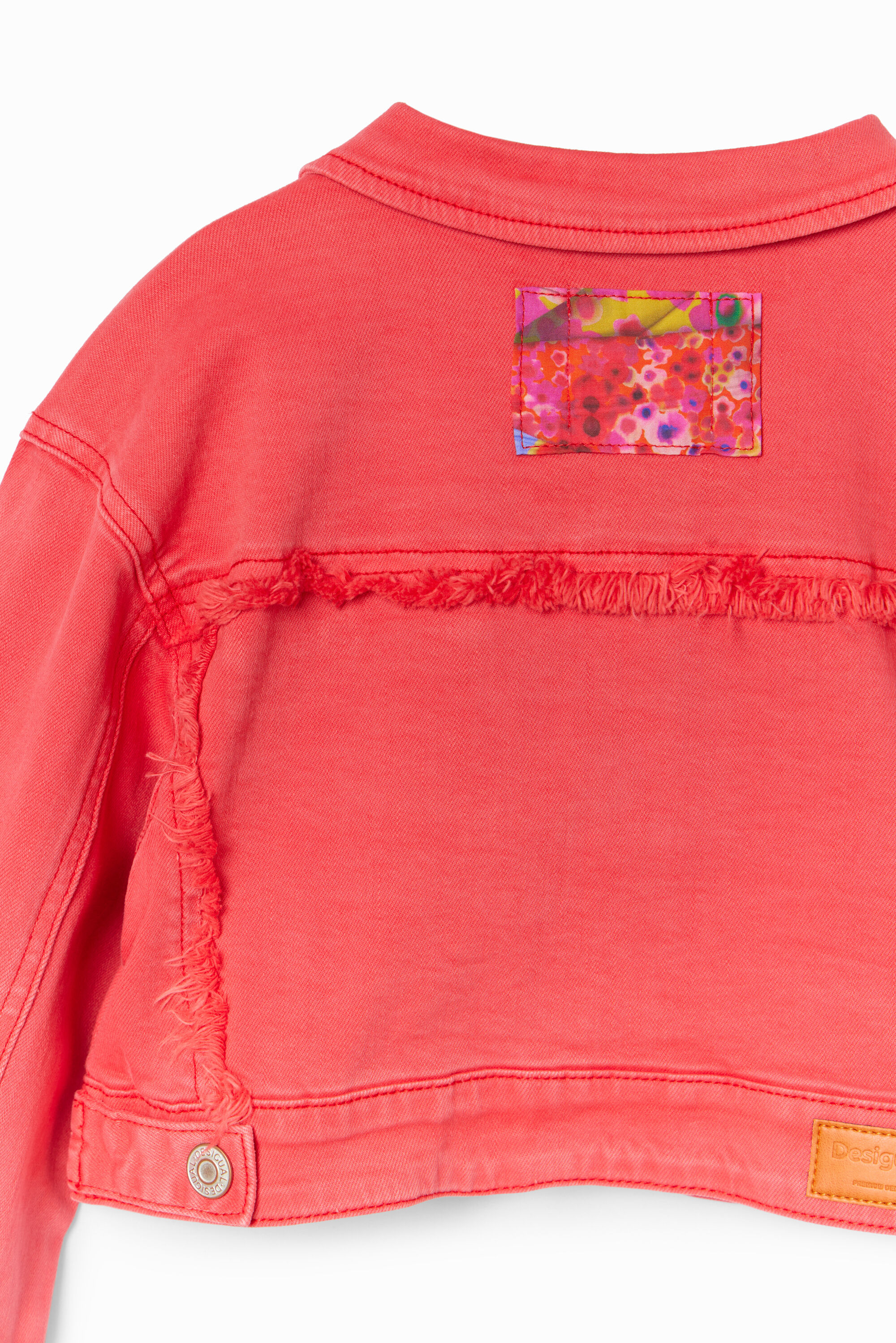 Veste trucker jean patchwork
