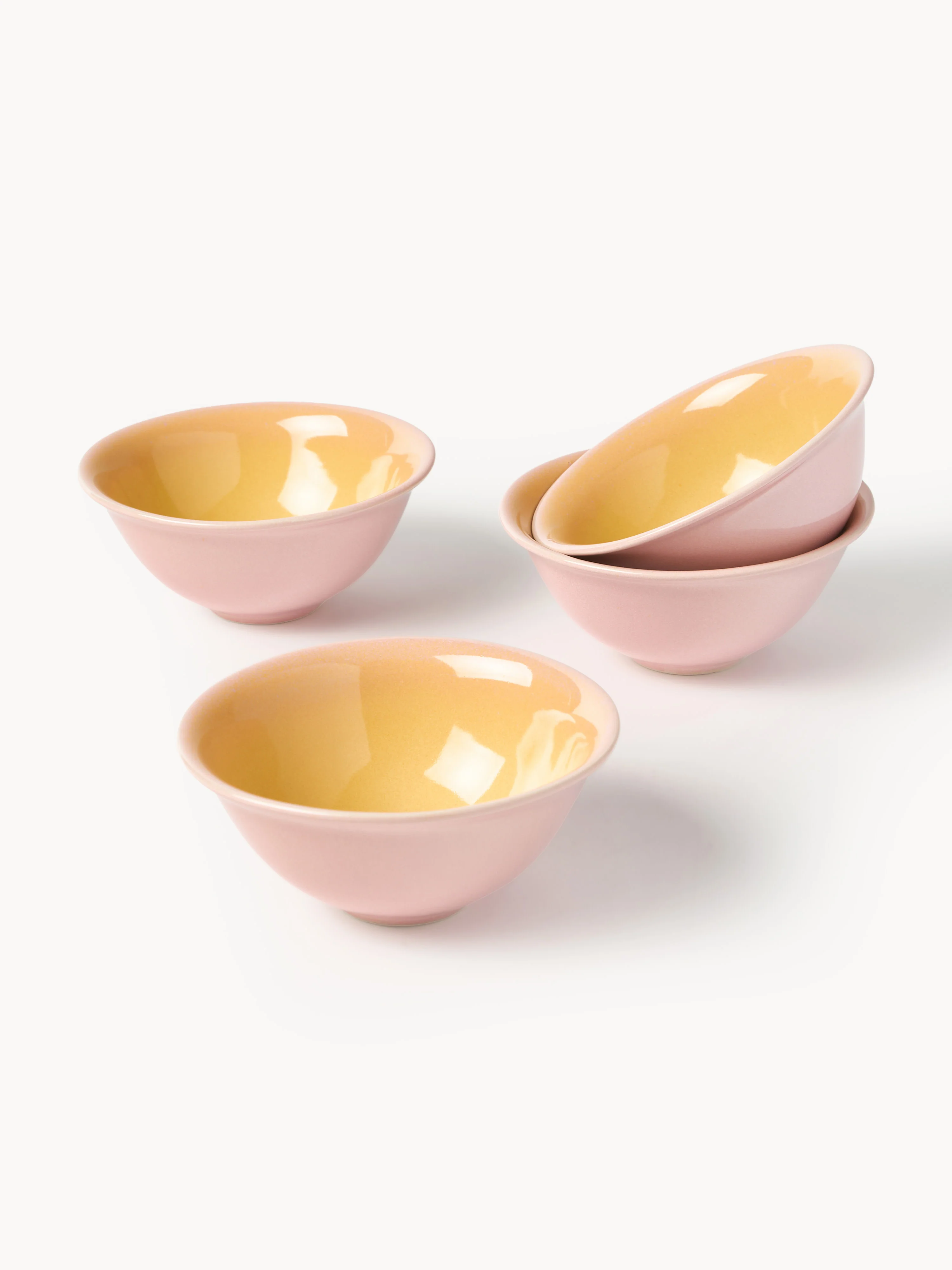 Handgemaakte schalen Marguerite, 4-delig