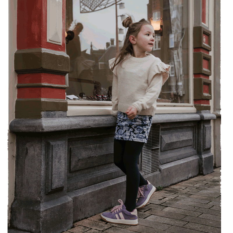 Shoesme lilafarbene Sneaker mit Reißverschluss