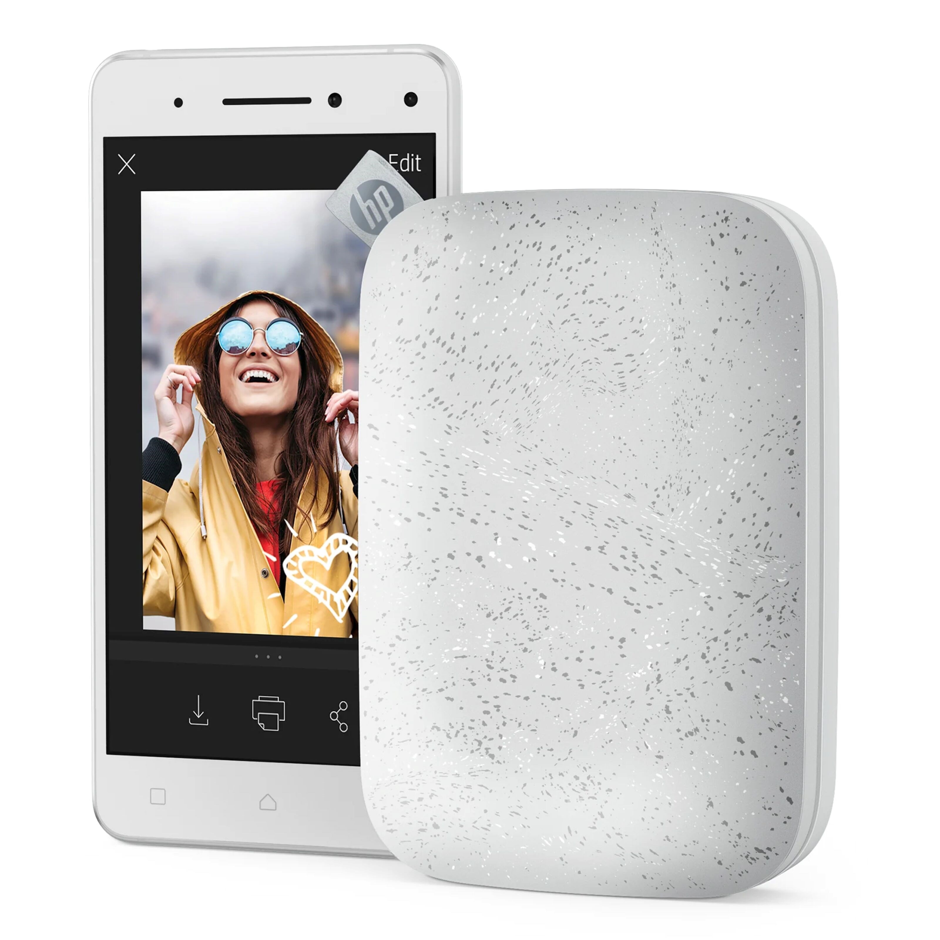 HP Sprocket Luna Hvit