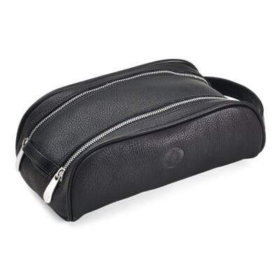 Sonnenleder Kulturtasche klein, Schwarz