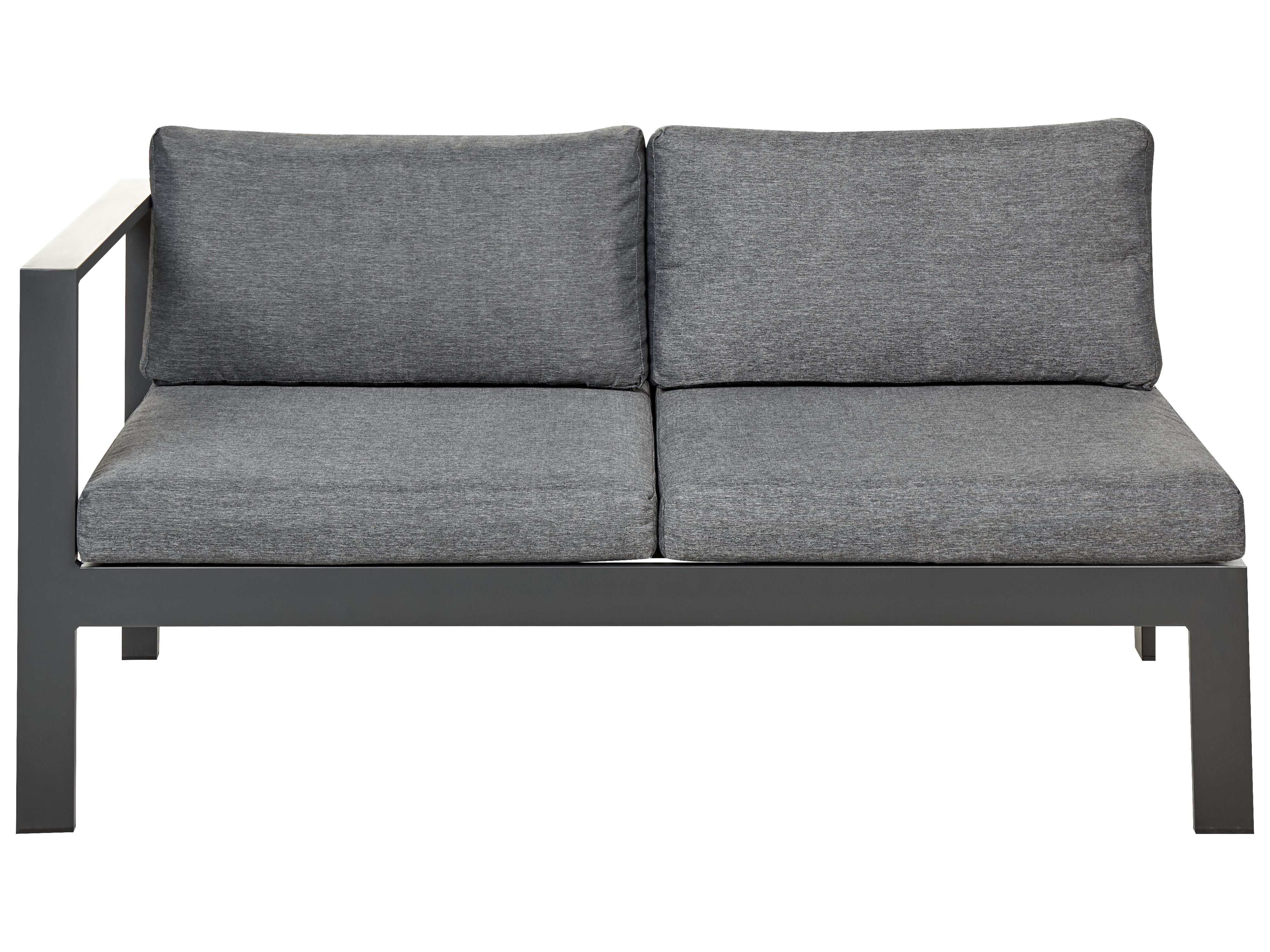 Tuin hoekloungeset met tafel 5-zits MESSINA linkszijdig Grijs/beige