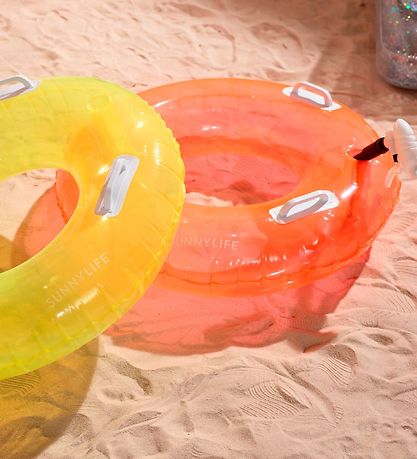 SunnyLife Schwimmring - 90 cm - Neonpink/Gelb
