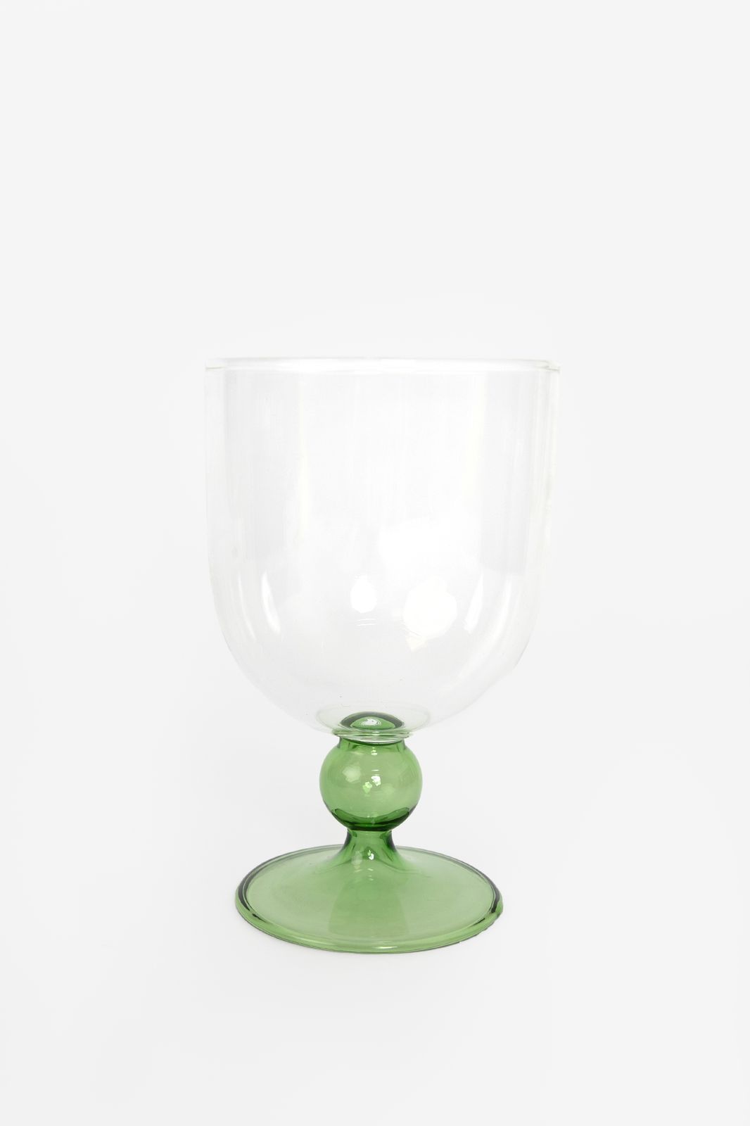 Wijnglazen met groene voet