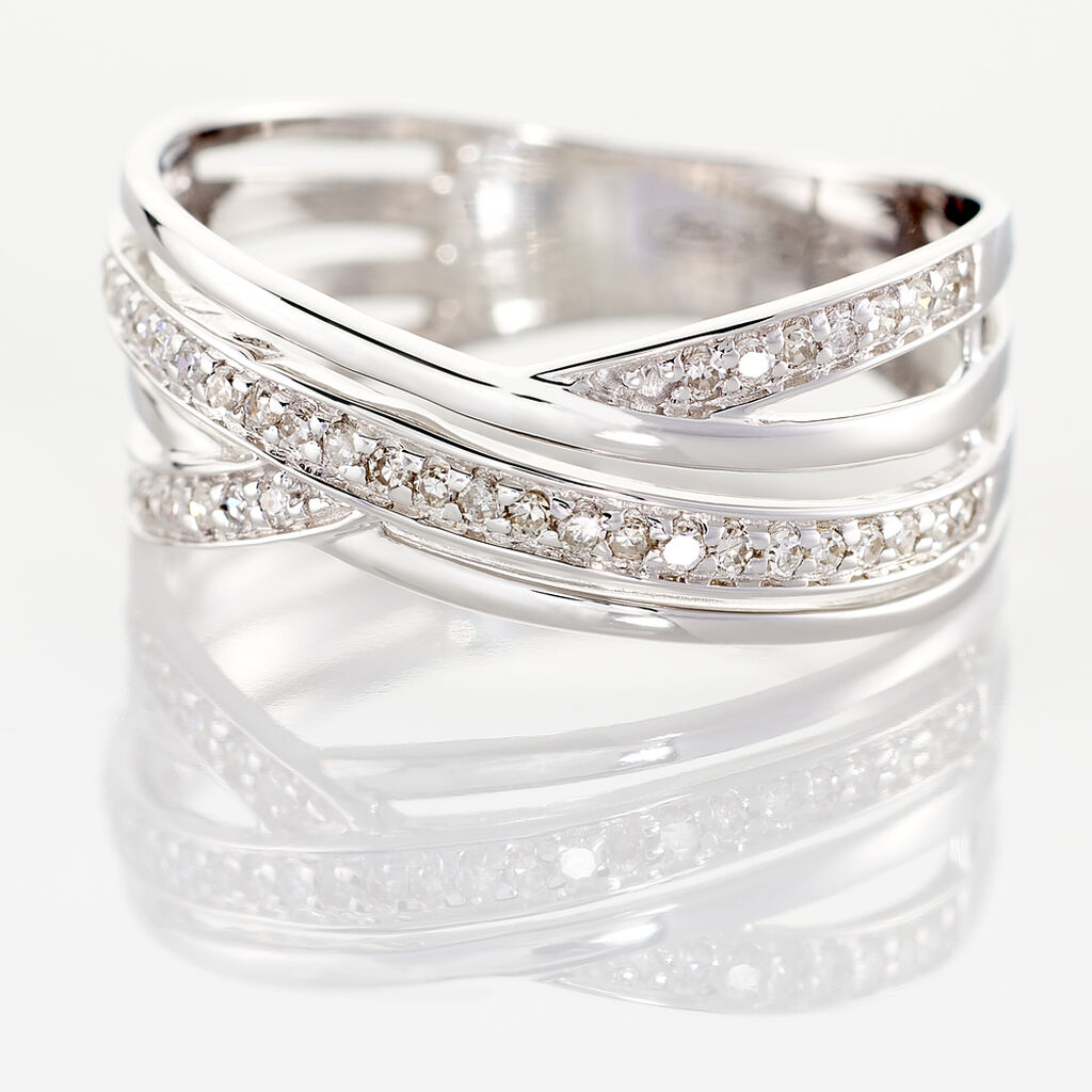 Bague Bague Or Blanc Diamant