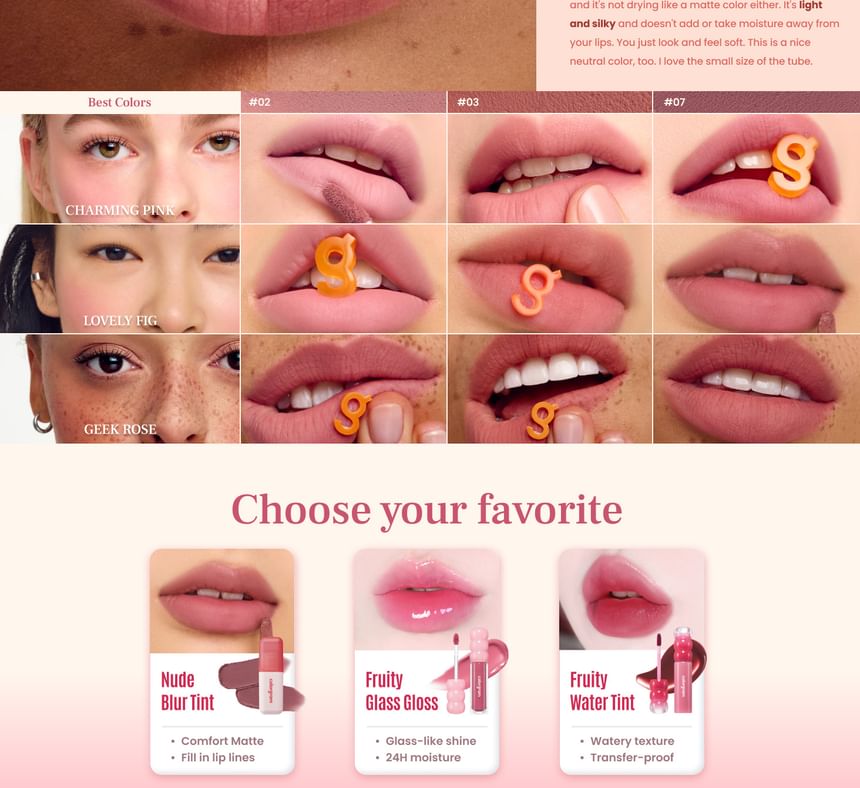 colorgram - Nude Blur Tint - 18 kleuren