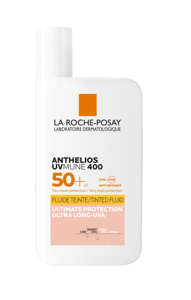 La Roche-Posay Anthelios Transparentes Fluid UV Mune<br>50 ml, Flasche, getönt 50+
