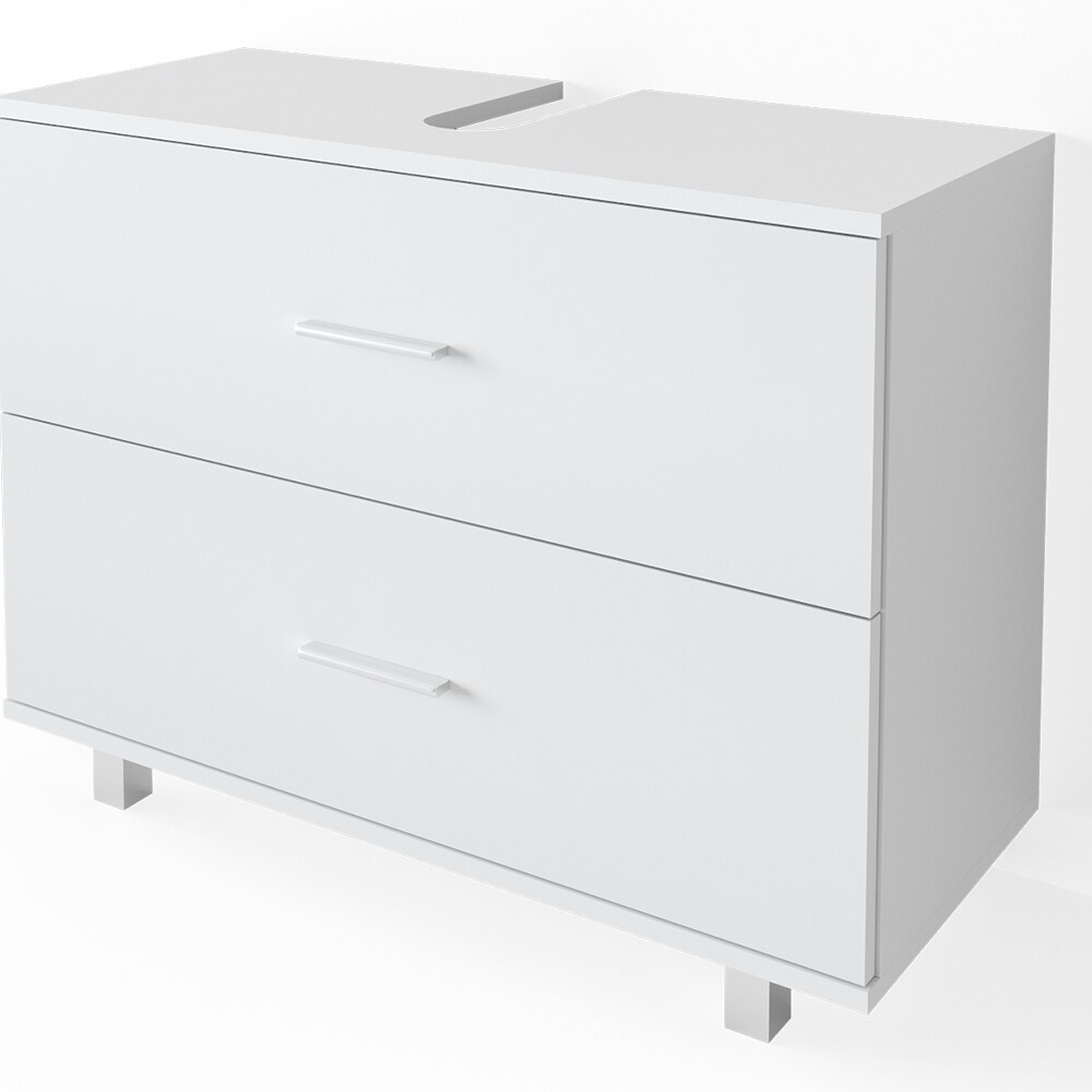 VICCO Badmöbel Set ILIAS WeißBad Spiegel Unterschrank Badschrank