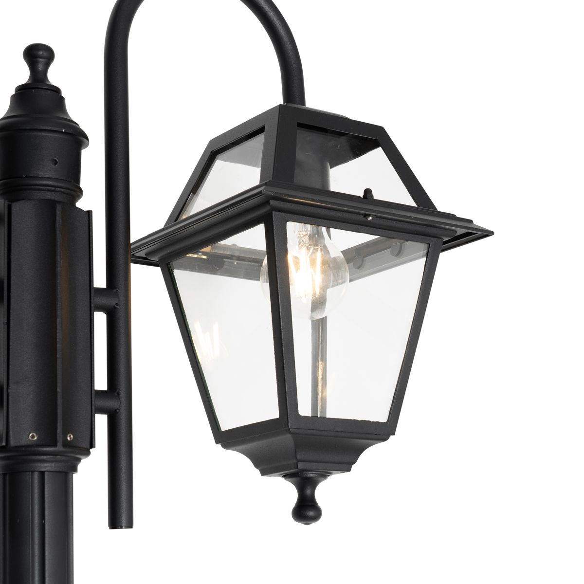 Klassieke buiten lantaarn zwart 235 cm 2-lichts IP44 - Berta