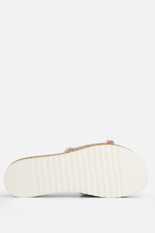 Lazamani Sandalen Jute roze Textiel