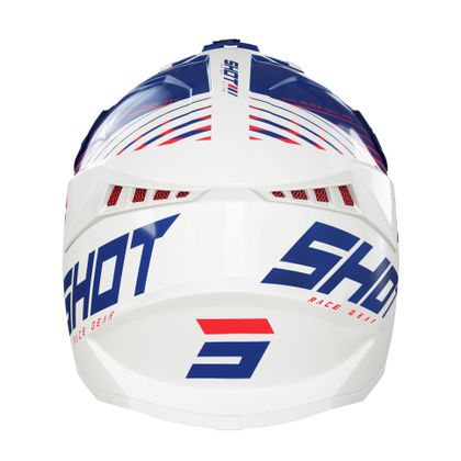 Casque cross Shot LITE FURY - NAVY RED GLOSSY 2022 - Bleu / Rouge