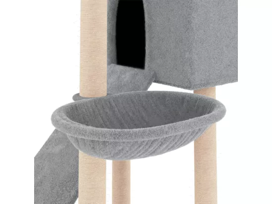 Arbre à chat avec griffoirs en sisal Gris clair 153 cm