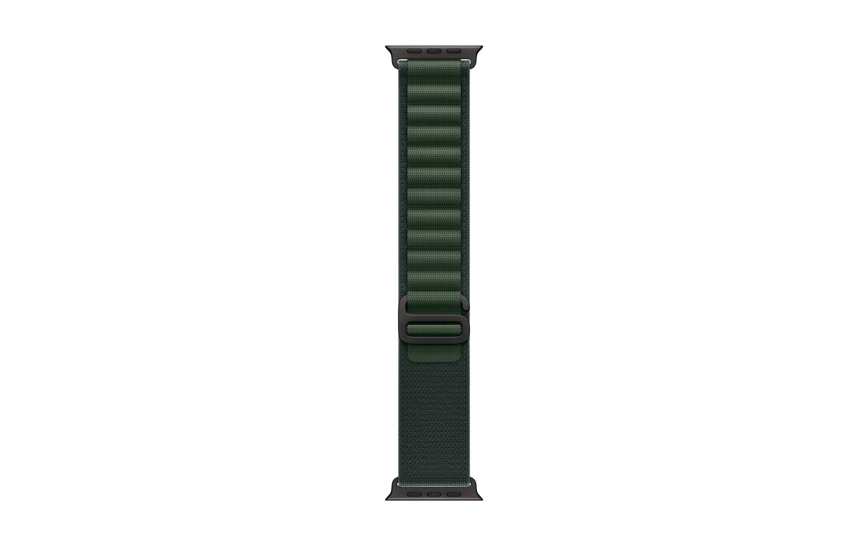 Alpine Loop 49 mm Dunkelgrün/Schwarz SRobustes Armband zu Apple Watch Ultra