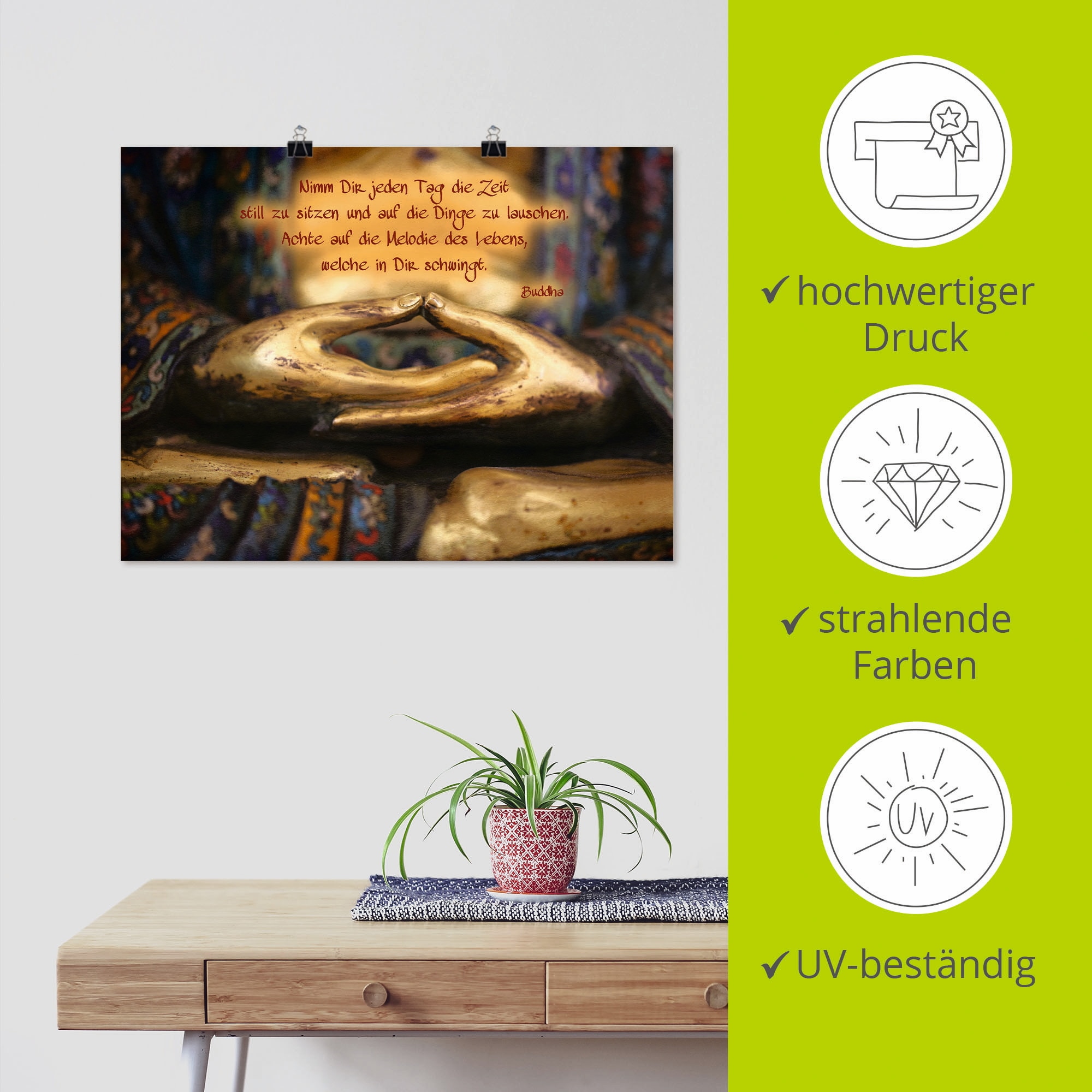 Artland Wandbild »Weisheit« Religion 1 Stk. tlg. als Leinwandbild, Poster, Wandaufkleber in verschied. Grössen