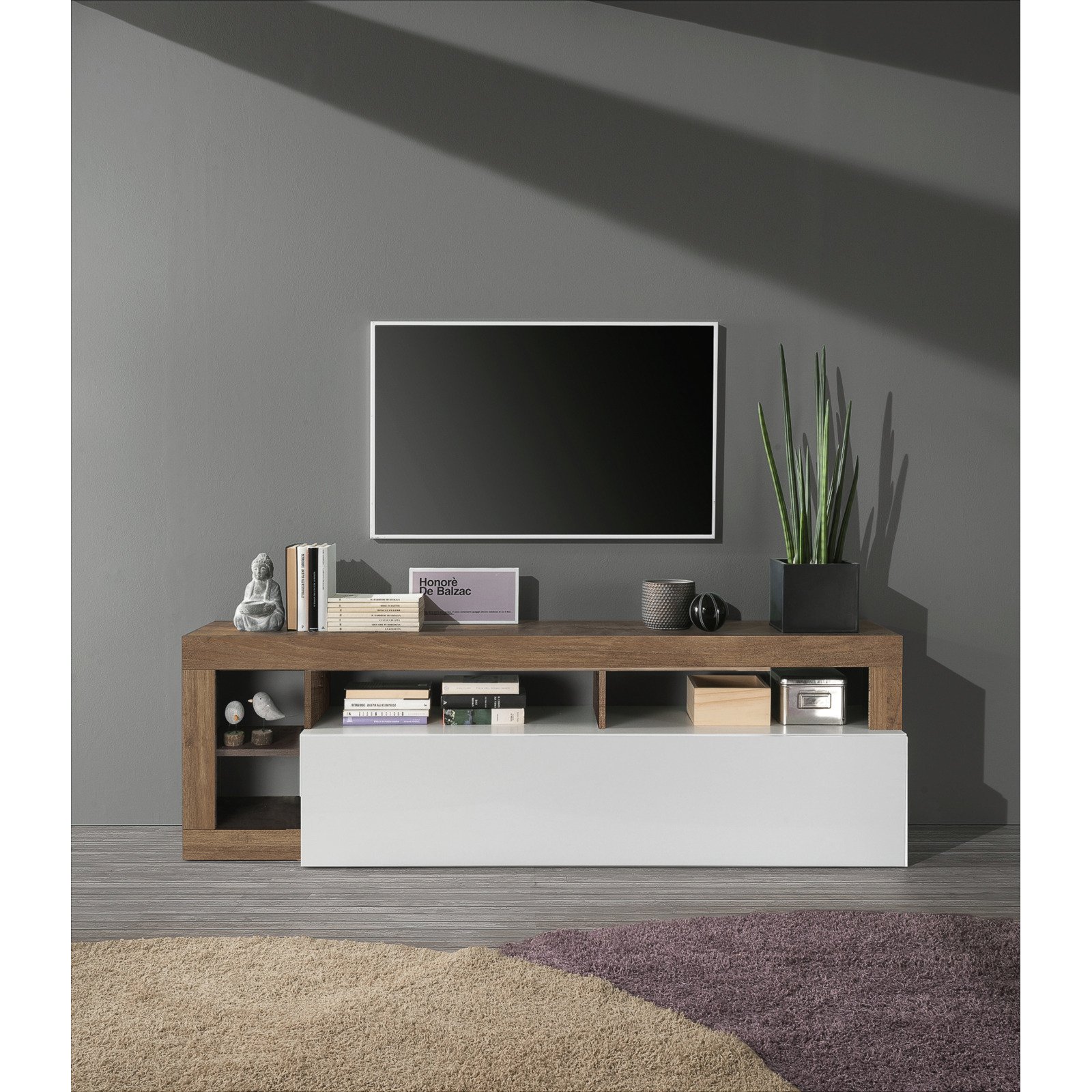 TV-Möbel Beverly Dekor Eiche Mercure 184 x 58 x 42 cm