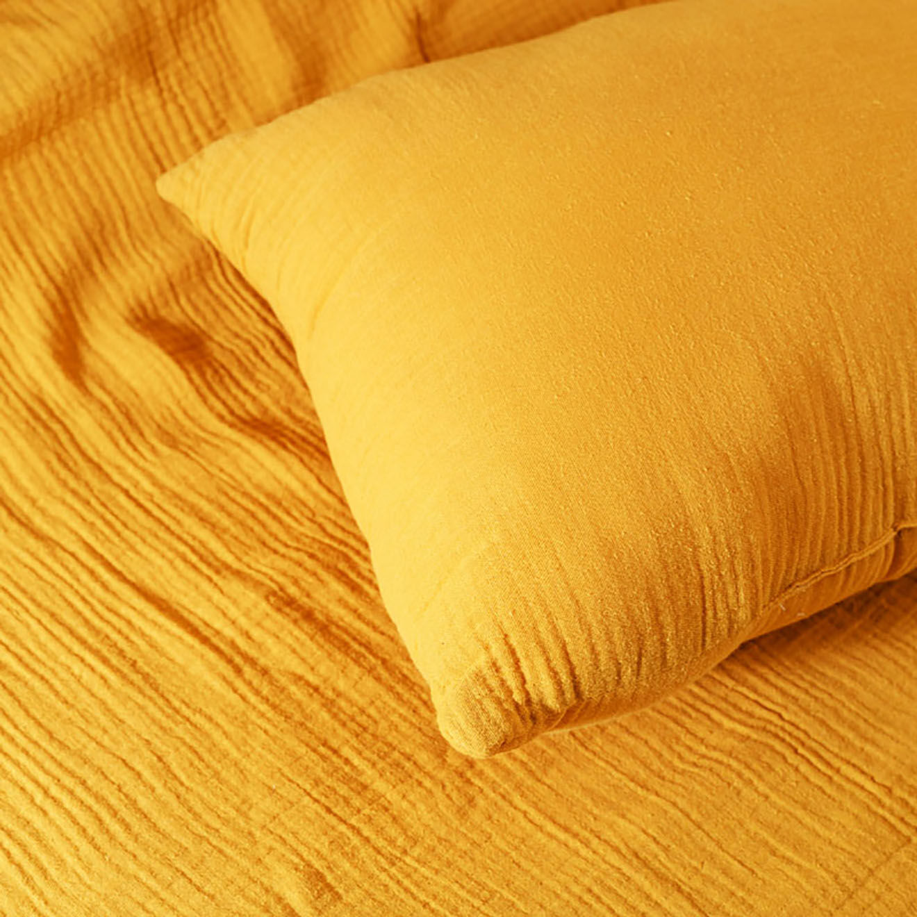 Papate Coussin Rectangle en Coton Bio honey - 30x40 cm