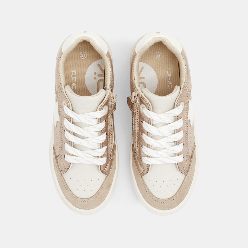 Baskets street brillantes jaunes fille