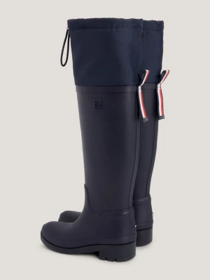 Botas de borracha acolchoadas com forro xadrez