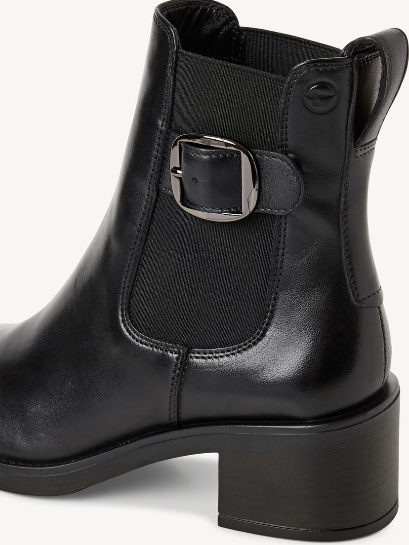 Leren Chelseaboot - zwart