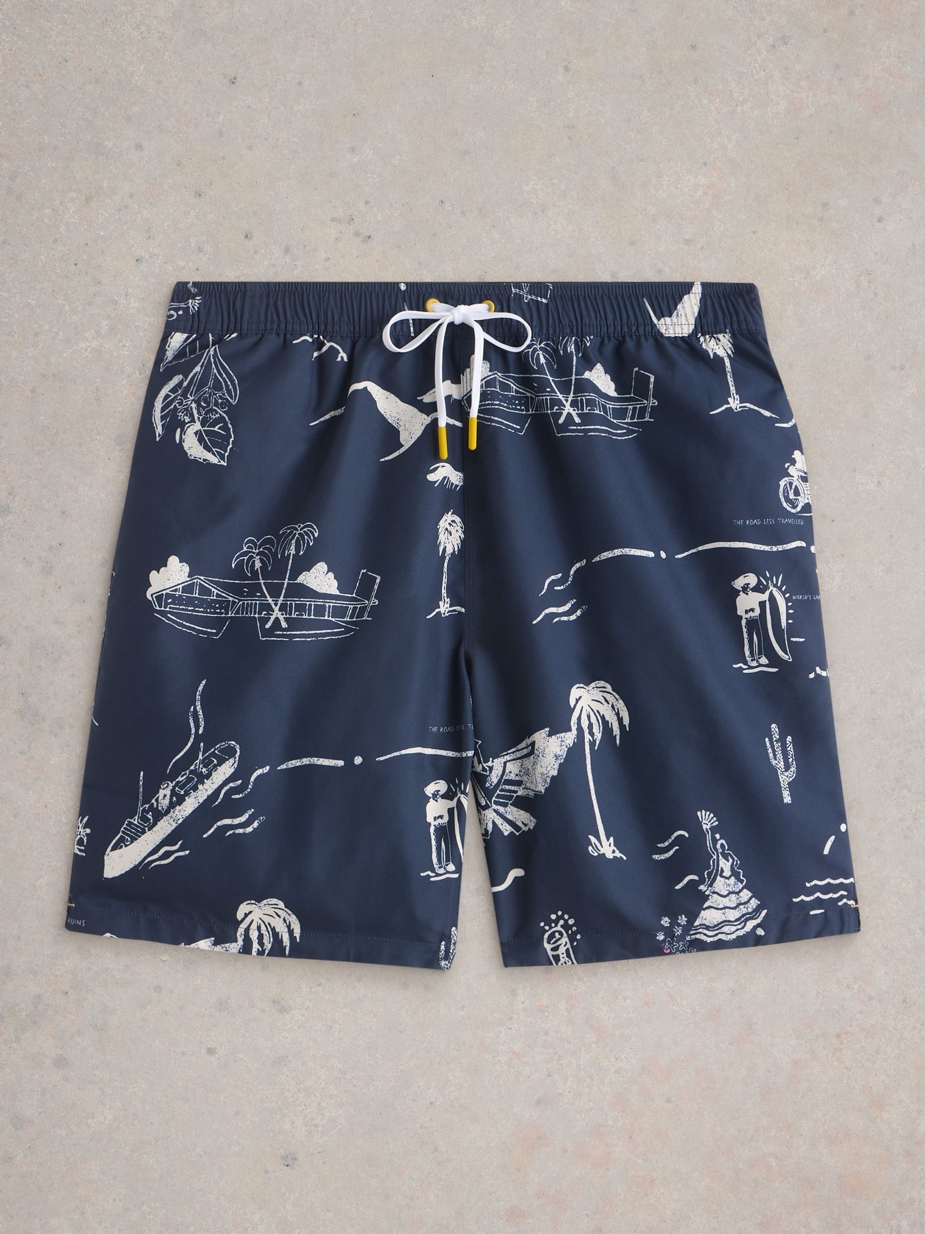White Stuff Kaartprint Volley Zwemshort