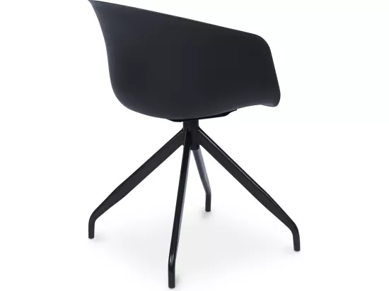 Chaise de bureau avec accoudoirs - Chaise de bureau design noire - Jodie Gris clair