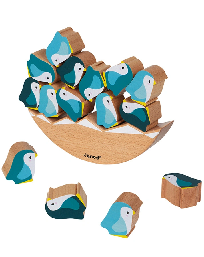 Janod-WWF® Geschicklichkeitsspiel PINGUIN 16-teilig aus Holz