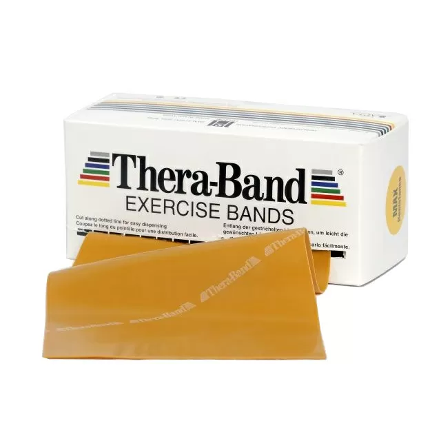 Thera Band Flad Elastik 5,5 m - Guld Hårdhed 8