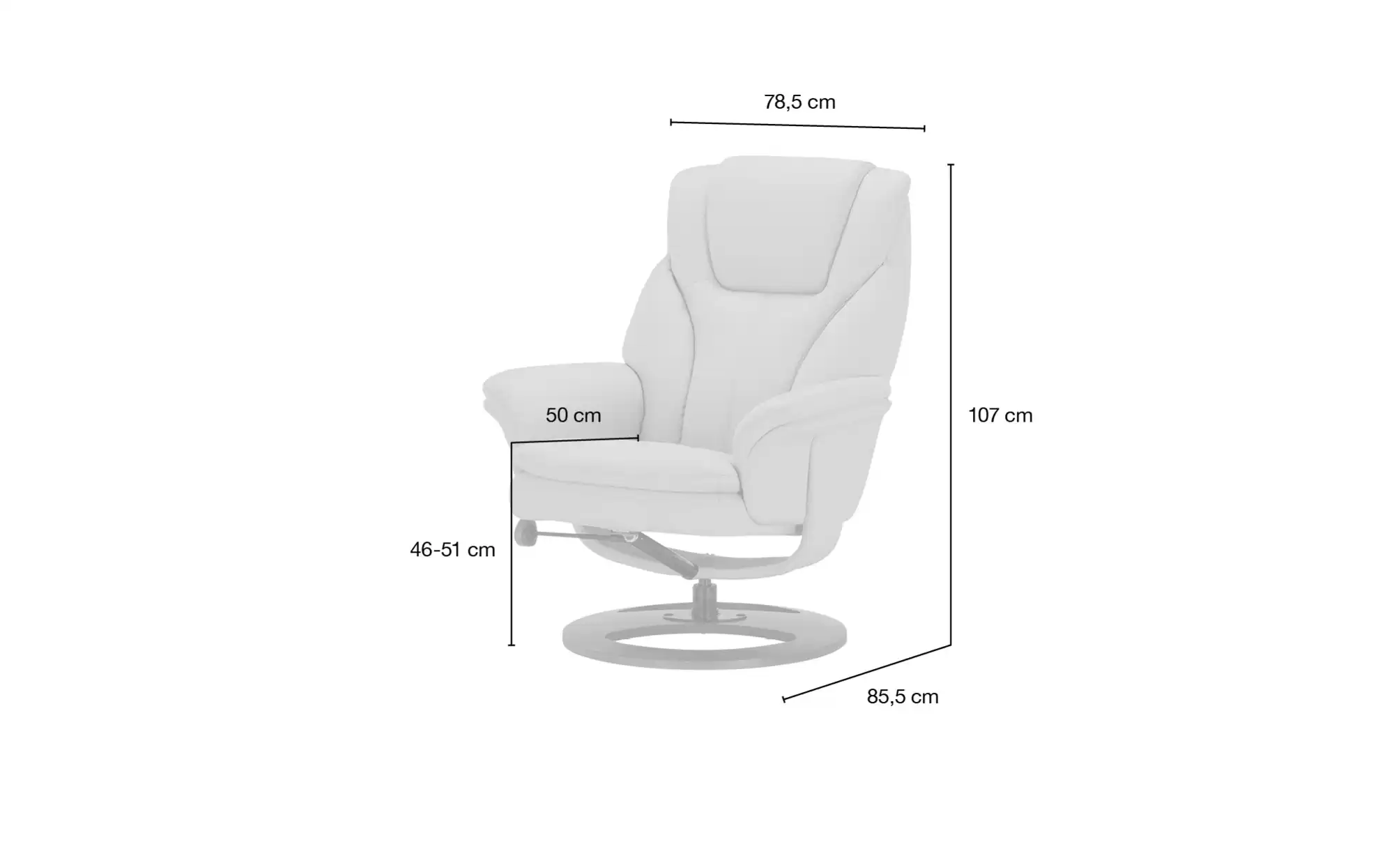 uno Drehsessel mit Hocker Frieda